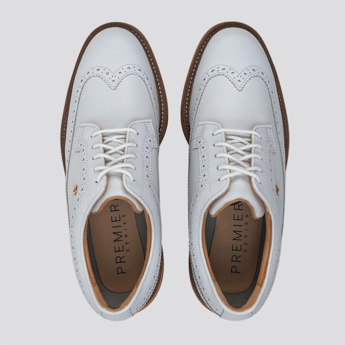 Premiere Series Marquis Spiked Golf Shoes White/Brown