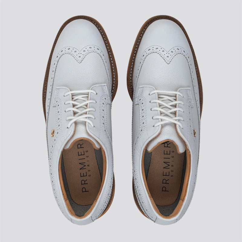 Premiere Series Marquis Spiked Golf Shoes White/Brown