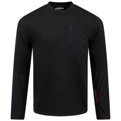 Alonso Crew Neck Jacquard Knit Sweatshirt Black - SS24