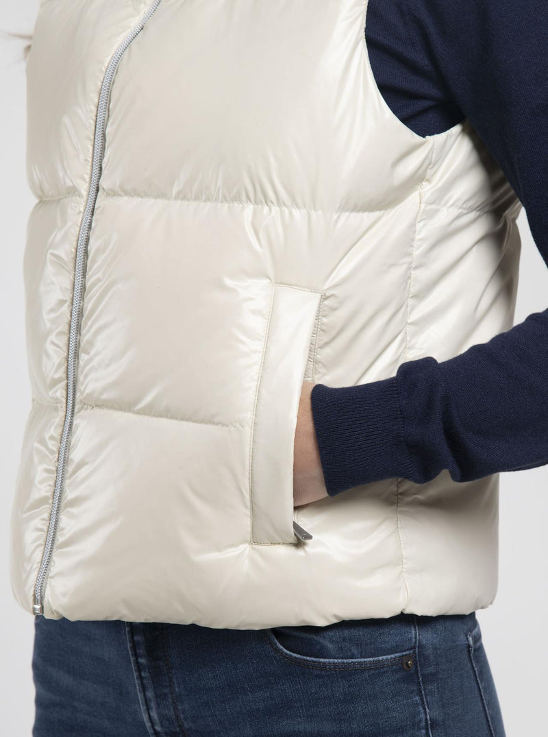 Vivi Shine Vest Alabaster