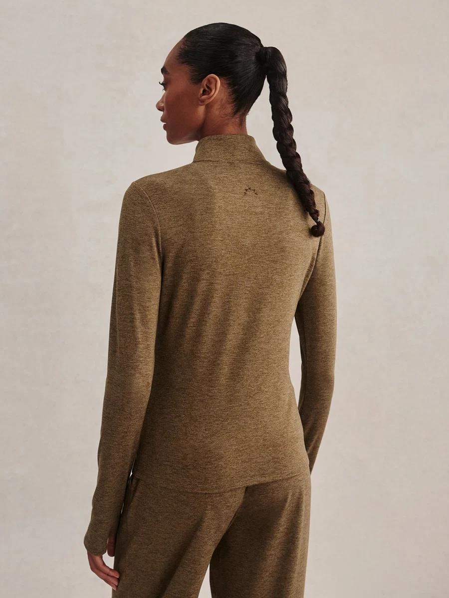 Nathaniel Long Sleeve Top Teak Olive Marl