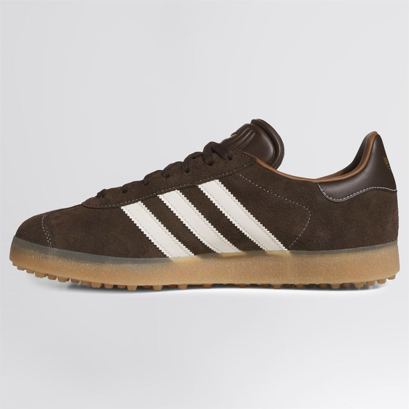 adidas Originals Gazelle Spikeless Golf Shoes Dark Brown/Chalk White