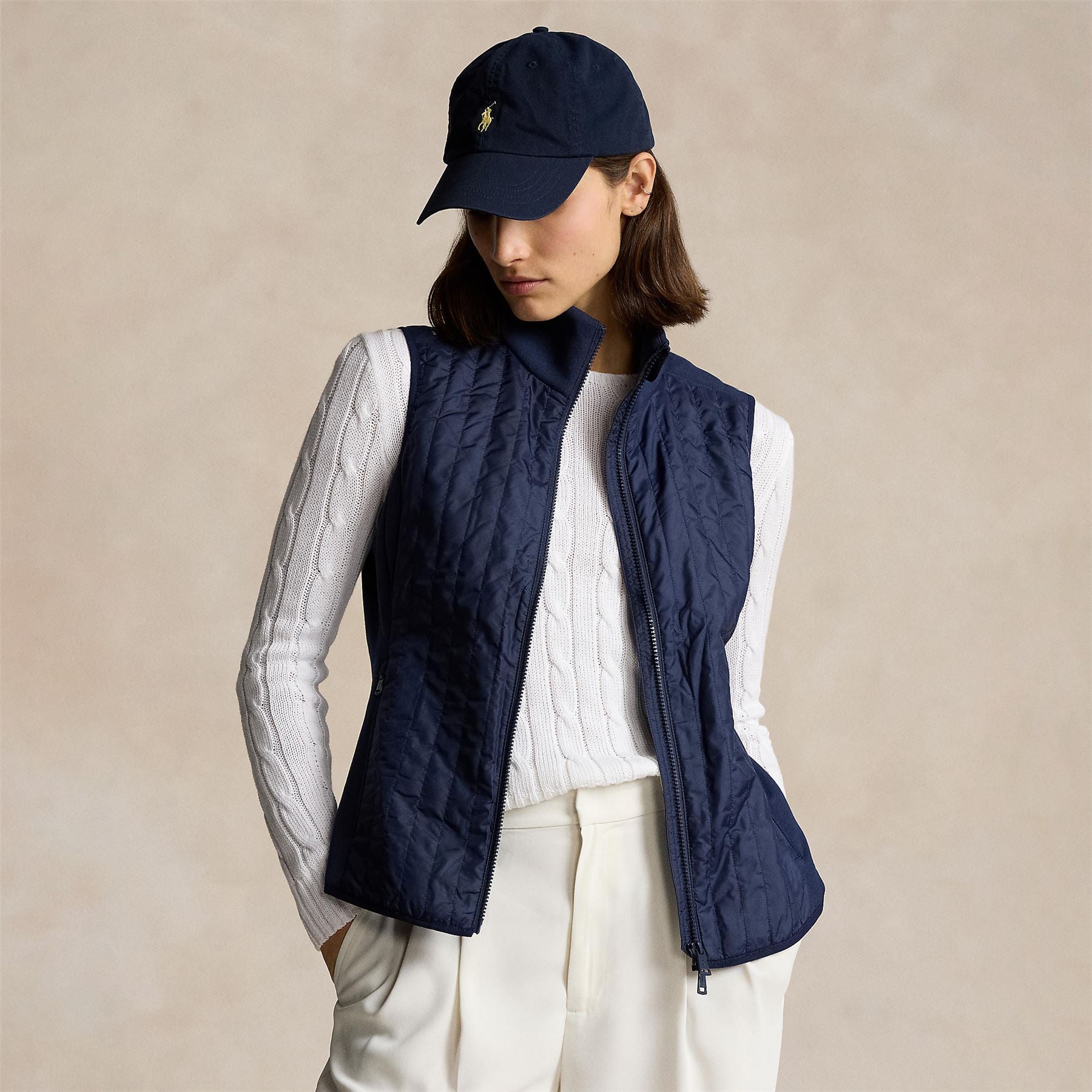 RLX Full Zip Gilet Refined Navy