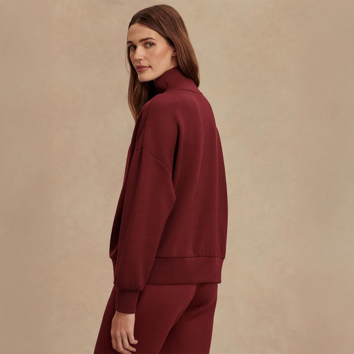 Hawley Half Zip Sweat Cinnamon