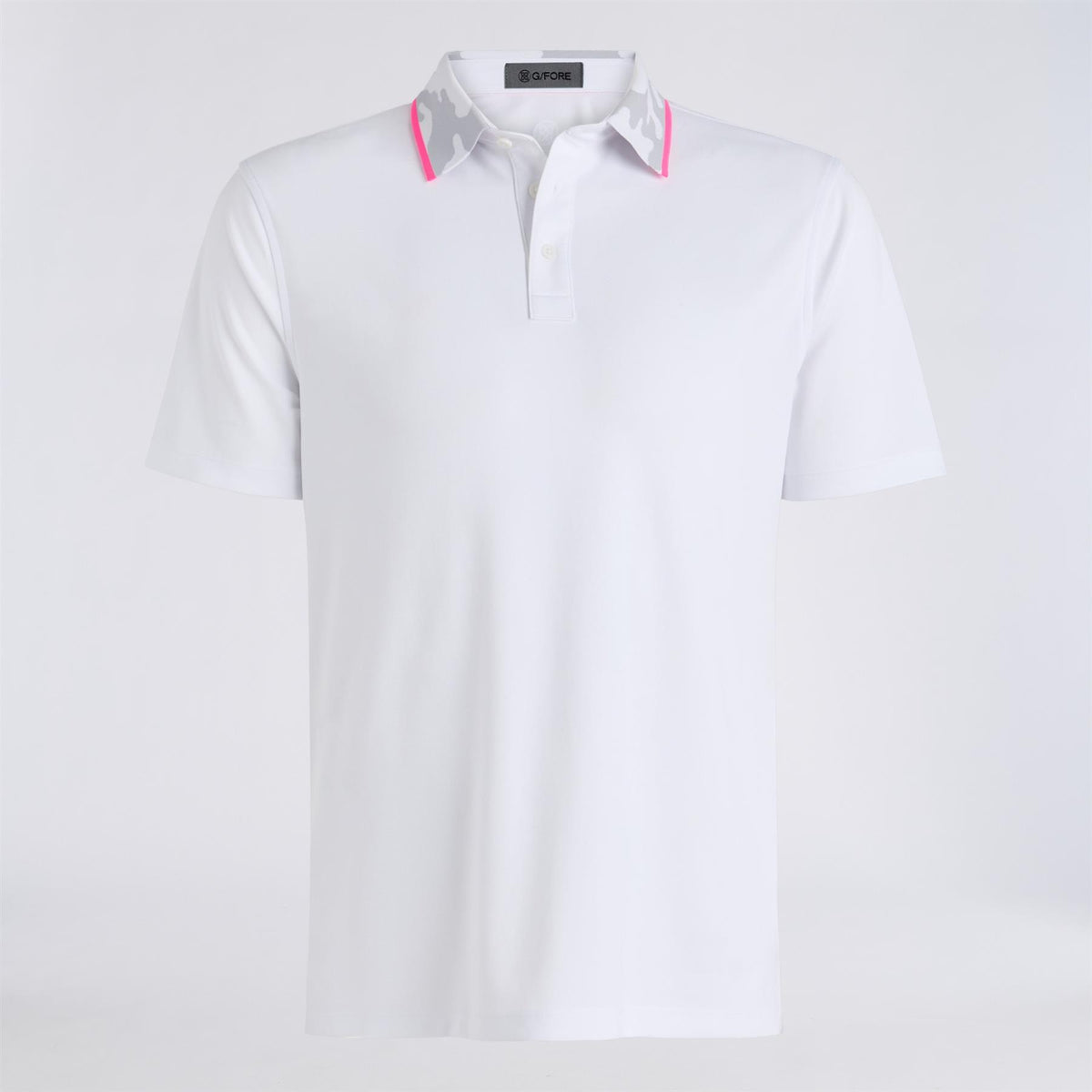 Camo Collar Performance Pique Polo Snow