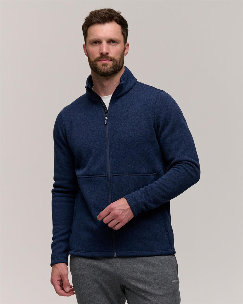 Maier Sweater Knit Fleece Jacket Navy