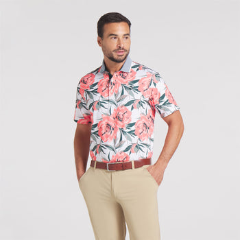 MATTR Beautiful Game Polo White Glow/Red Fire