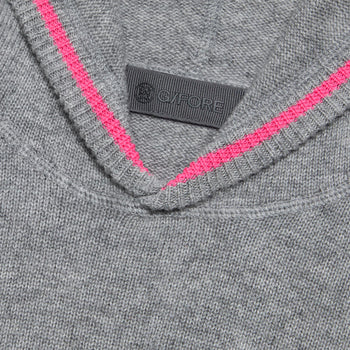 Washable Cashmere Hoodie Nimbus Melange Grey