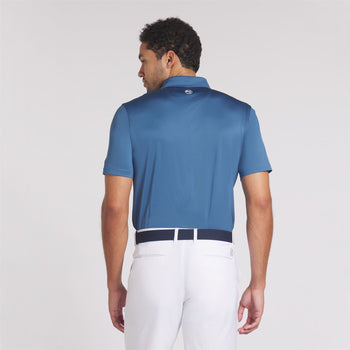 Fair Isle Trim Polo Blue Horizon