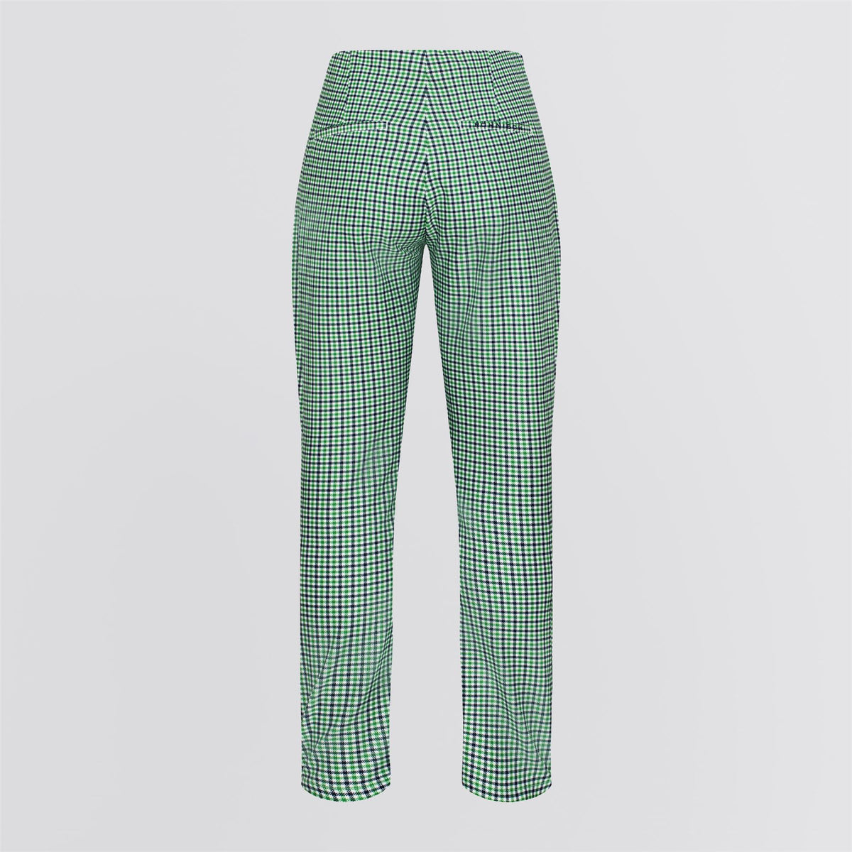Club House Highwater Slacks Minicheck Green