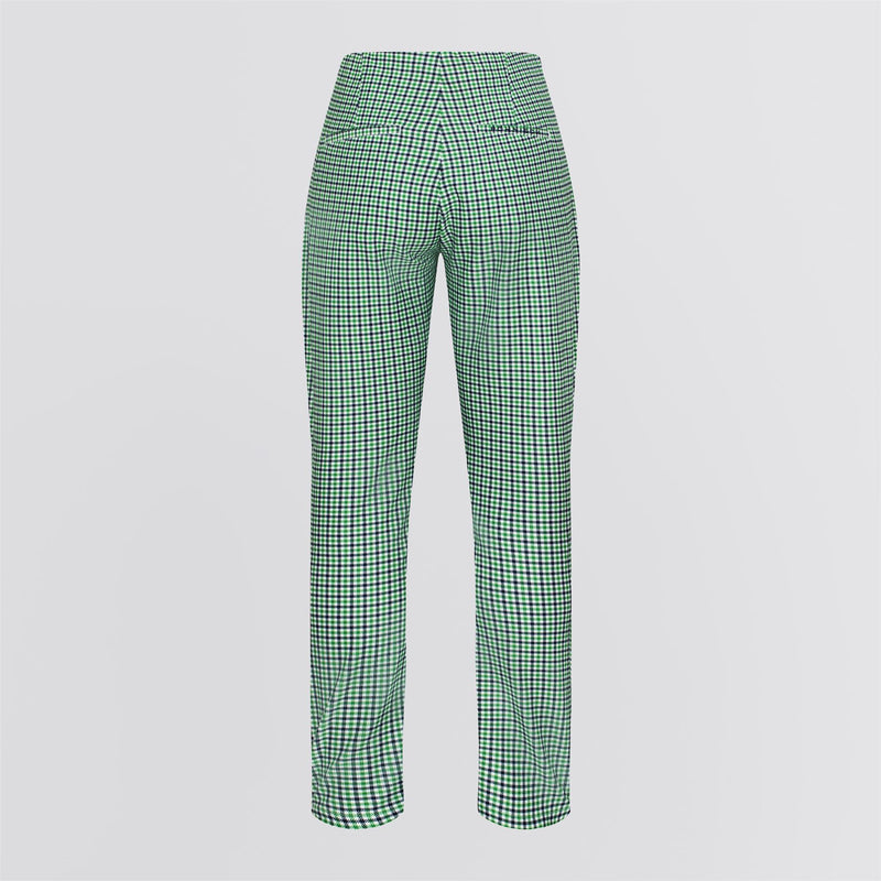 Club House Highwater Slacks Minicheck Green