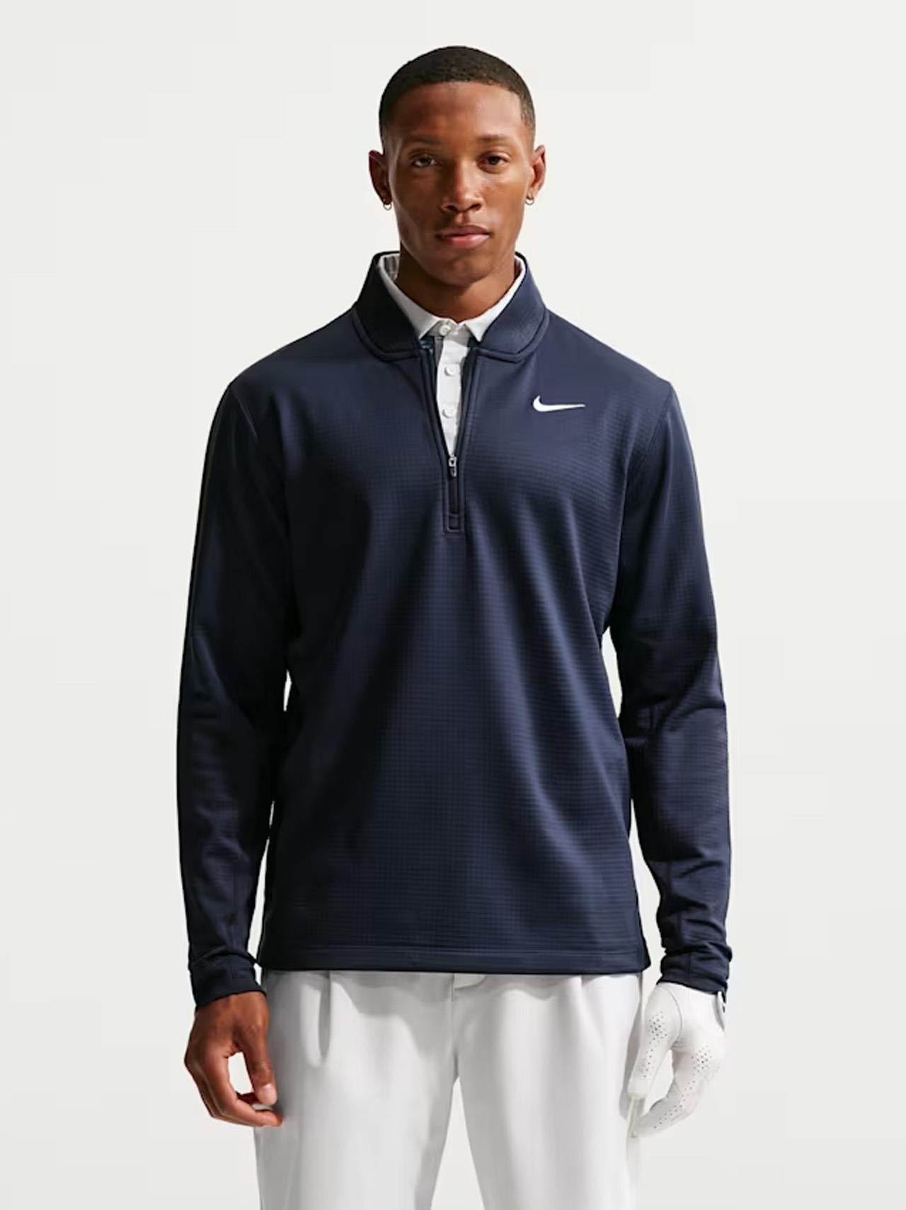 Tech-FIT Velocity 1/2 Zip Top College Navy/White
