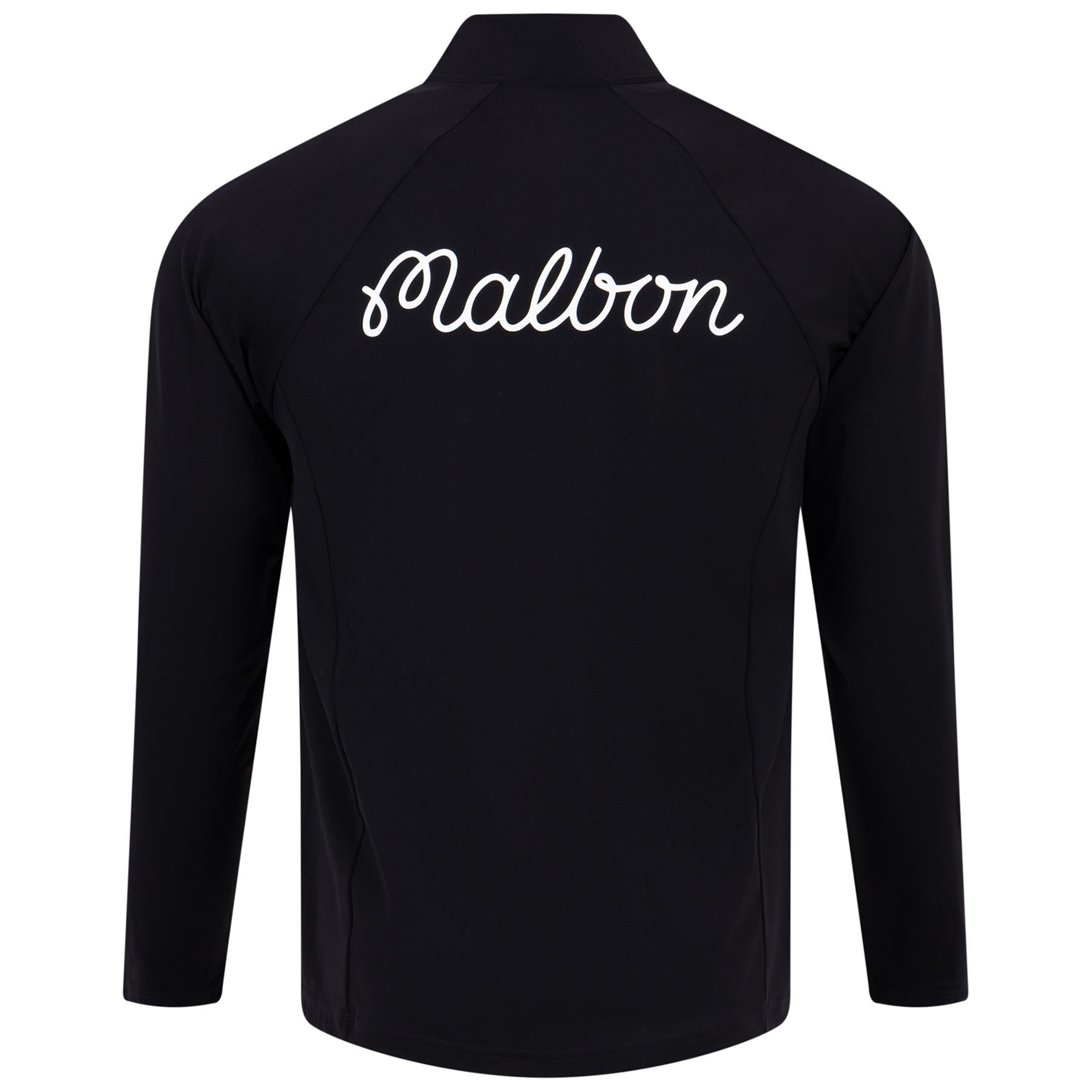 MALBON ♥ [MAN] M Point CP Mid Layer/追跡付 Malbon Golf Performance Raglan Quarter Zip Mid Layer Black