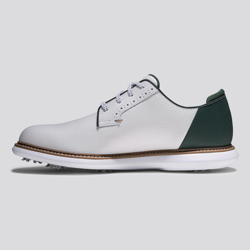 FJ Traditions Spiked Golf Shoes White/Green/Tan