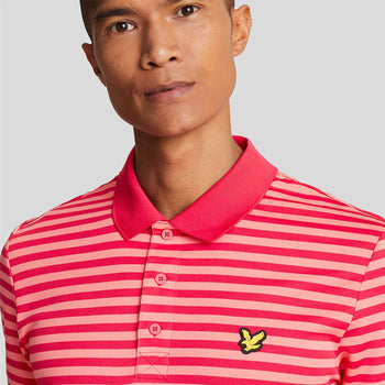 Golf Broad Stripe Polo Birdie Red/Red Bud