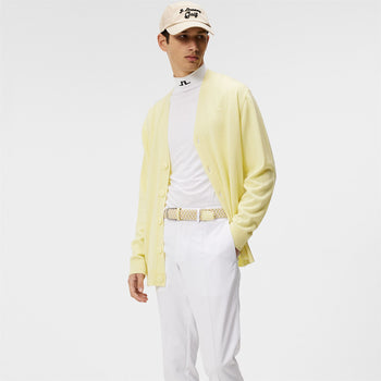 Lucas Merino Tech Wool Knitted Cardigan Wax Yellow