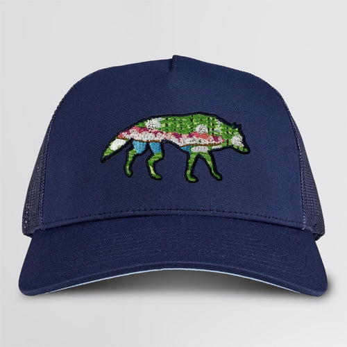 Stalking Wolf Trucker Hat Maltese Blue