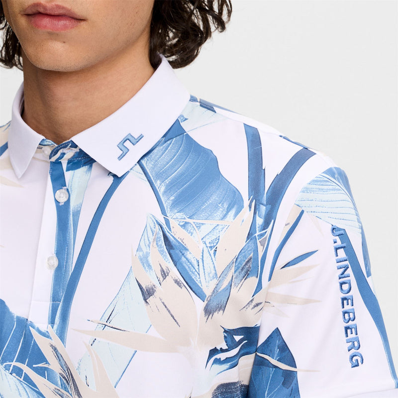 Tour Tech Print Polo Paradise Skylight