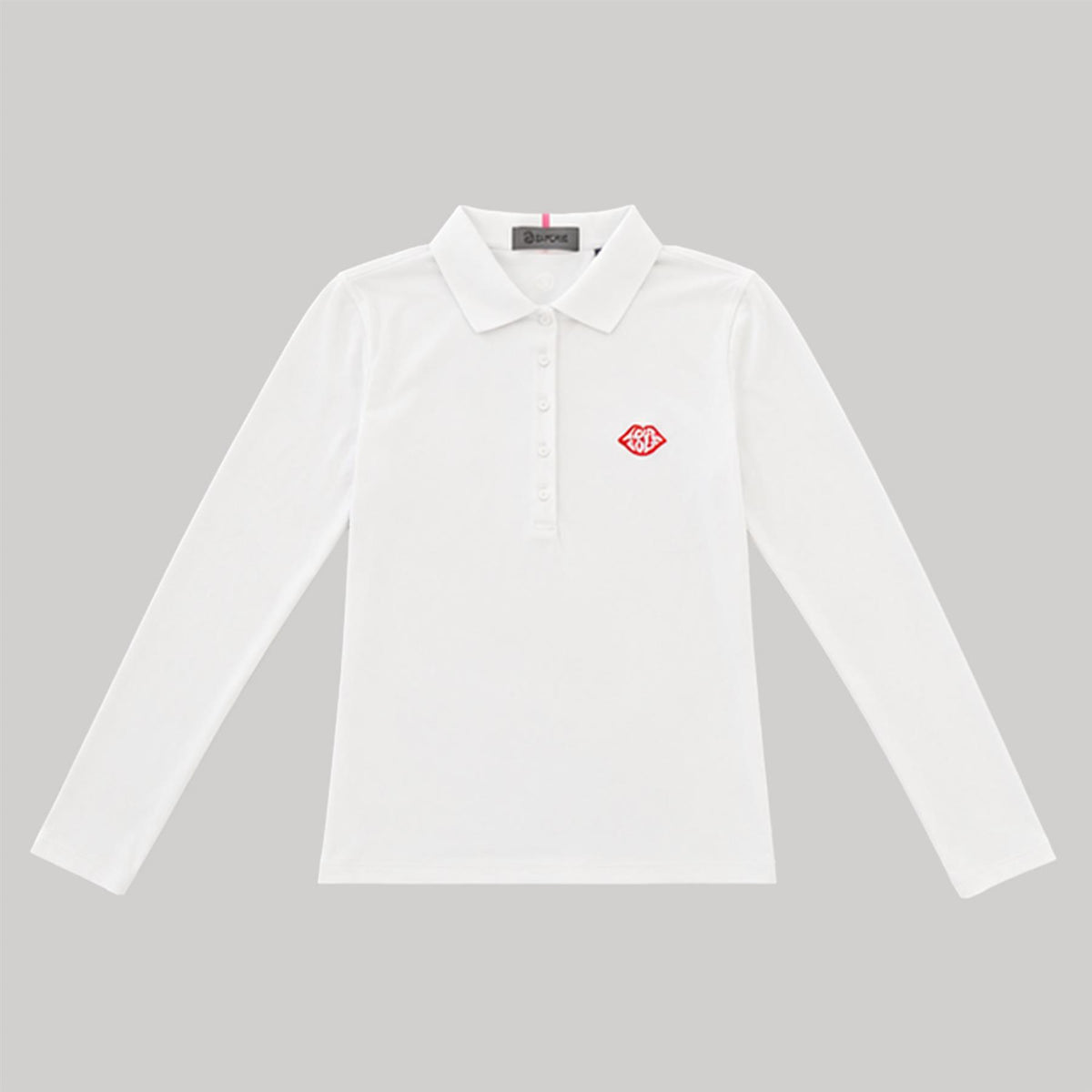 G/FORE x TRENDYGOLF Love Golf Ribbed Tech Nylon LS Polo Snow