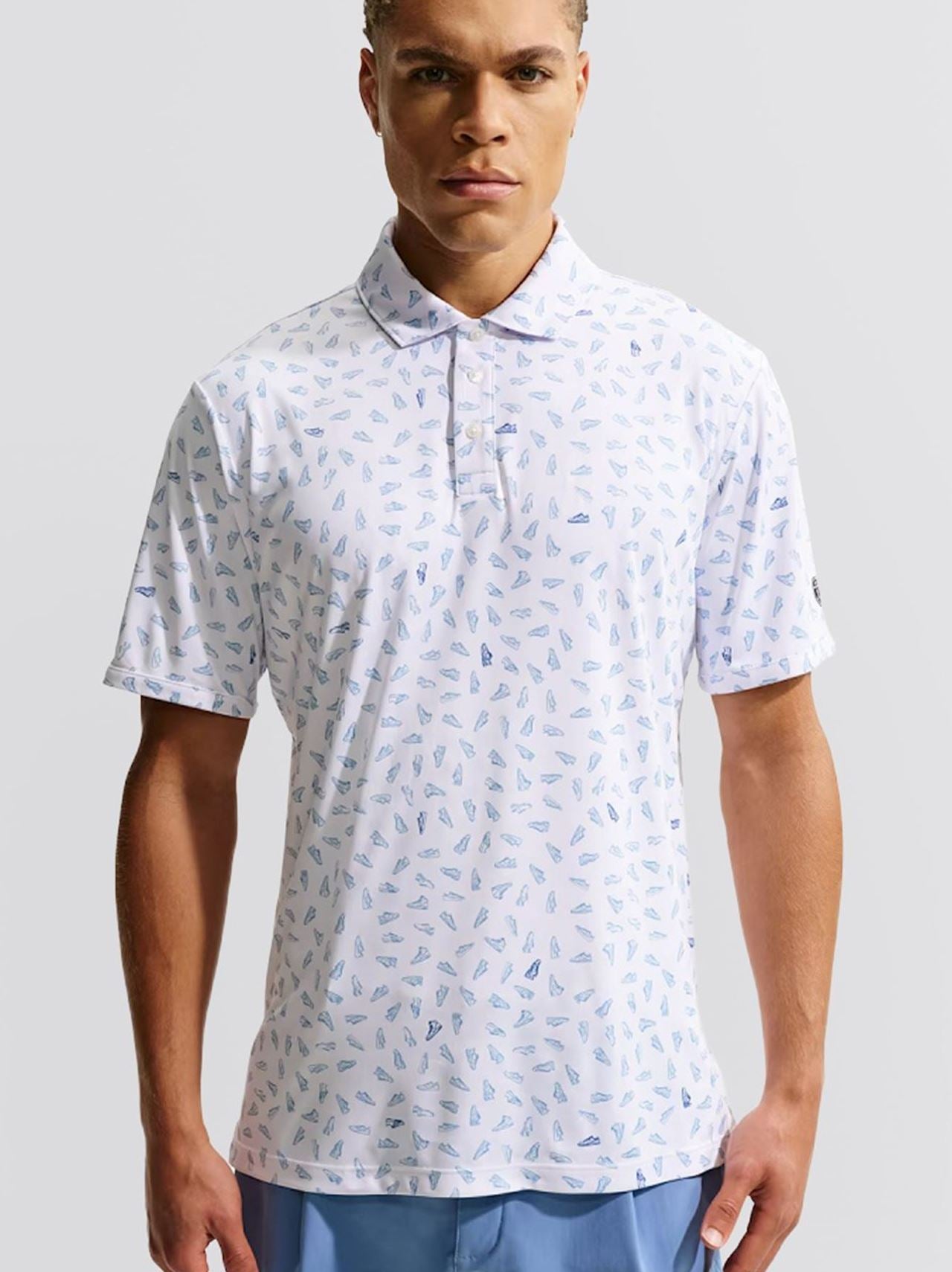 Dri-FIT Par 5 Shoe Print Polo White