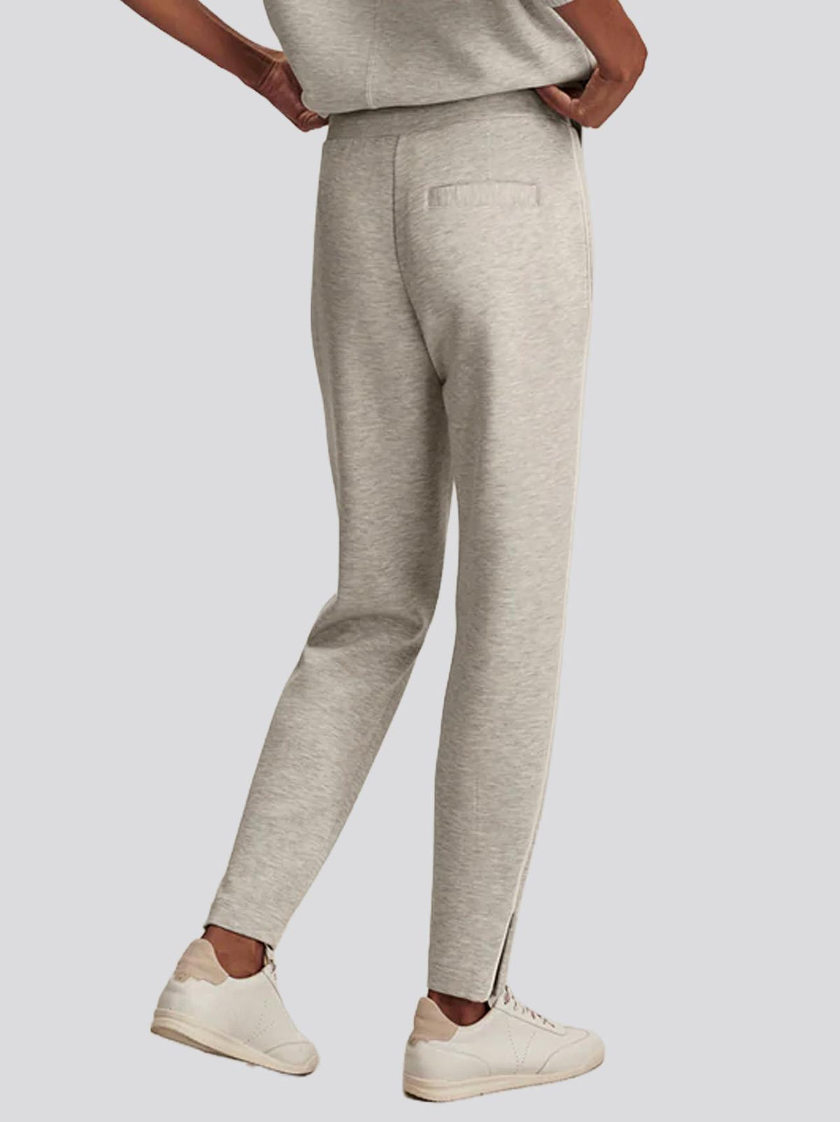 The Slim Pintuck 27.5 Inch Pants Light Grey Marl