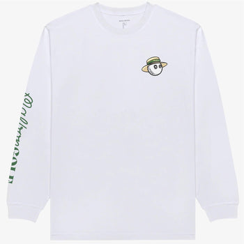 【MALBON GOLF】[VACATION CLUB] Marina LS T-shirt ■MAN Malbon Golf Marina LS Tee White | TRENDYGOLF USA