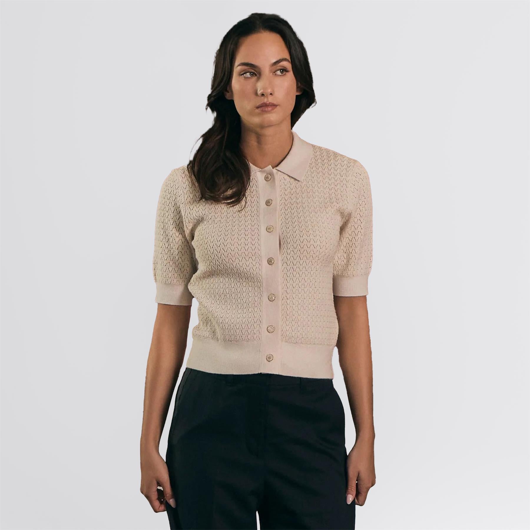 Victoria Polo Pinky White