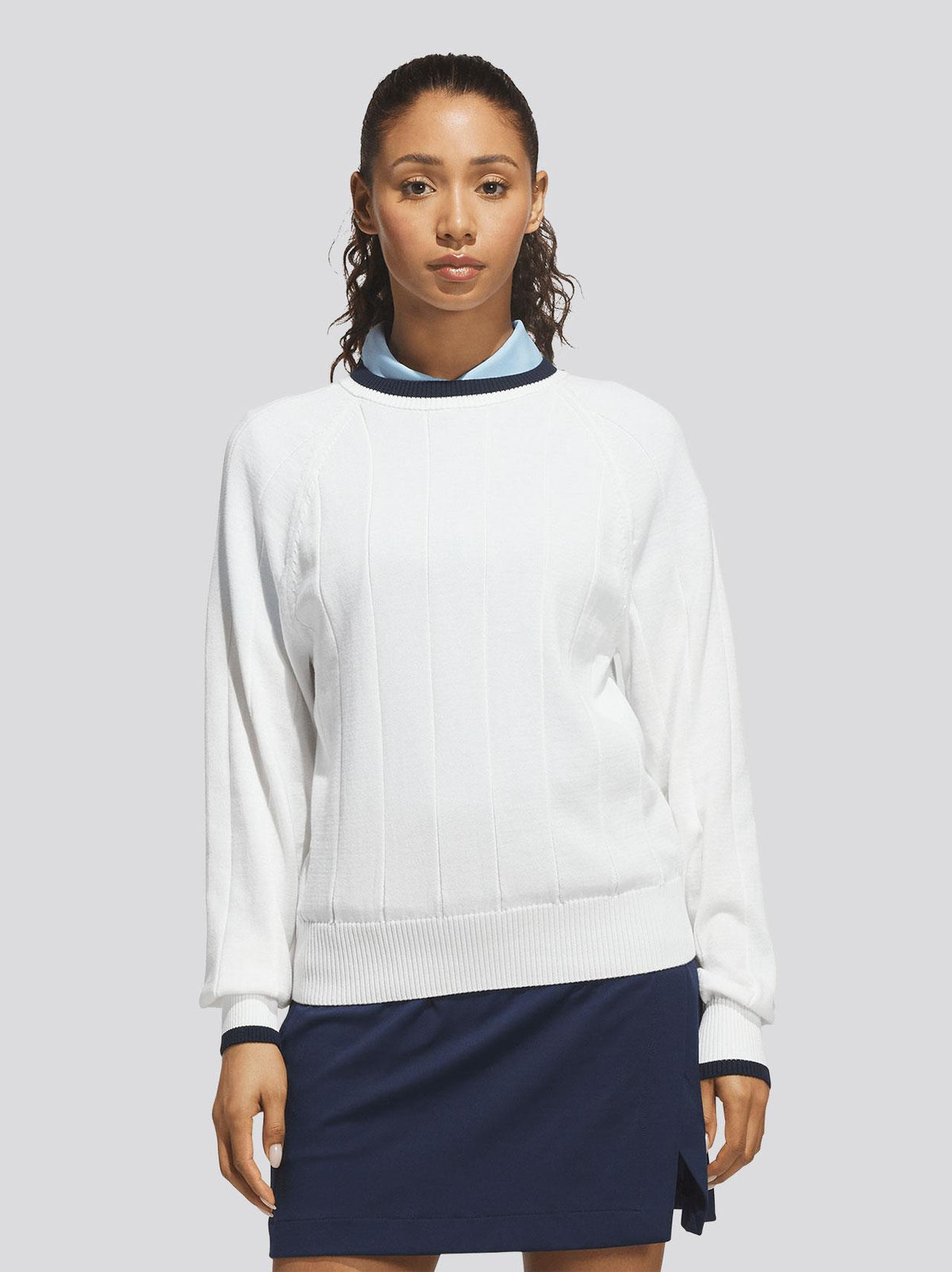 Ultimate365+ Knit Crew Sweater White
