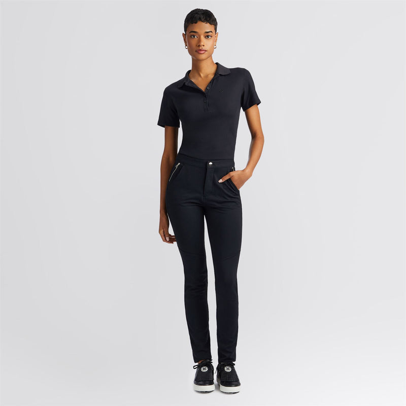 Ribbed Tech Nylon Polo Onyx