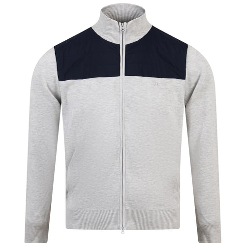 Pull hybride tricoté Bridge Light Grey Melange - AW23