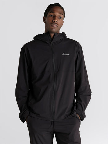 Malbon Golf Performance Full Zip Shell Jacket Black | TRENDYGOLF.COM