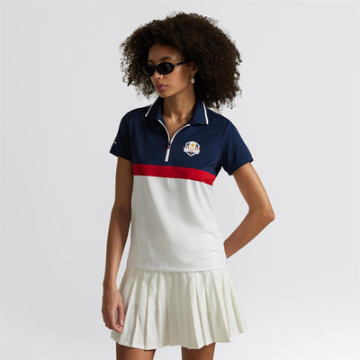 US Ryder Cup Half Zip Polo Tour Refined Navy Multi