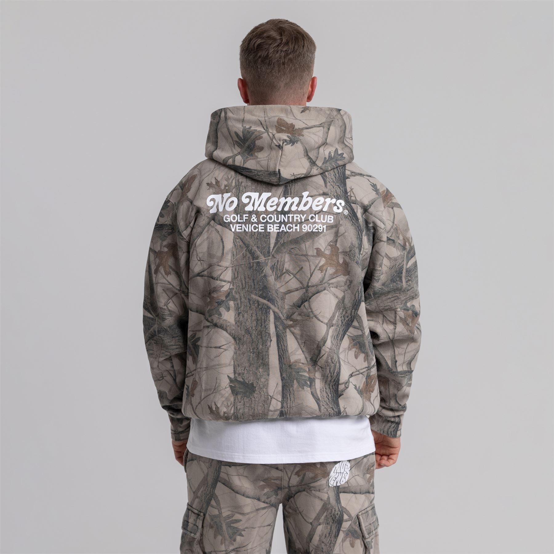 No Members Tree Camo Hoodie Multi Green | TRENDYGOLF UK