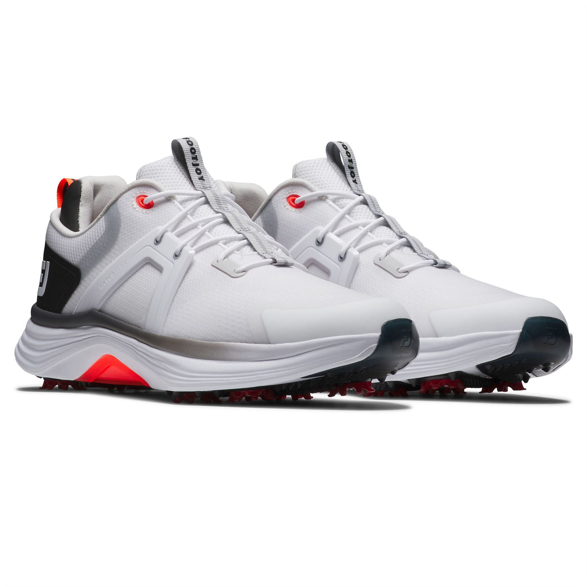 Hyperflex Spiked Golf Shoes White/Black/Red