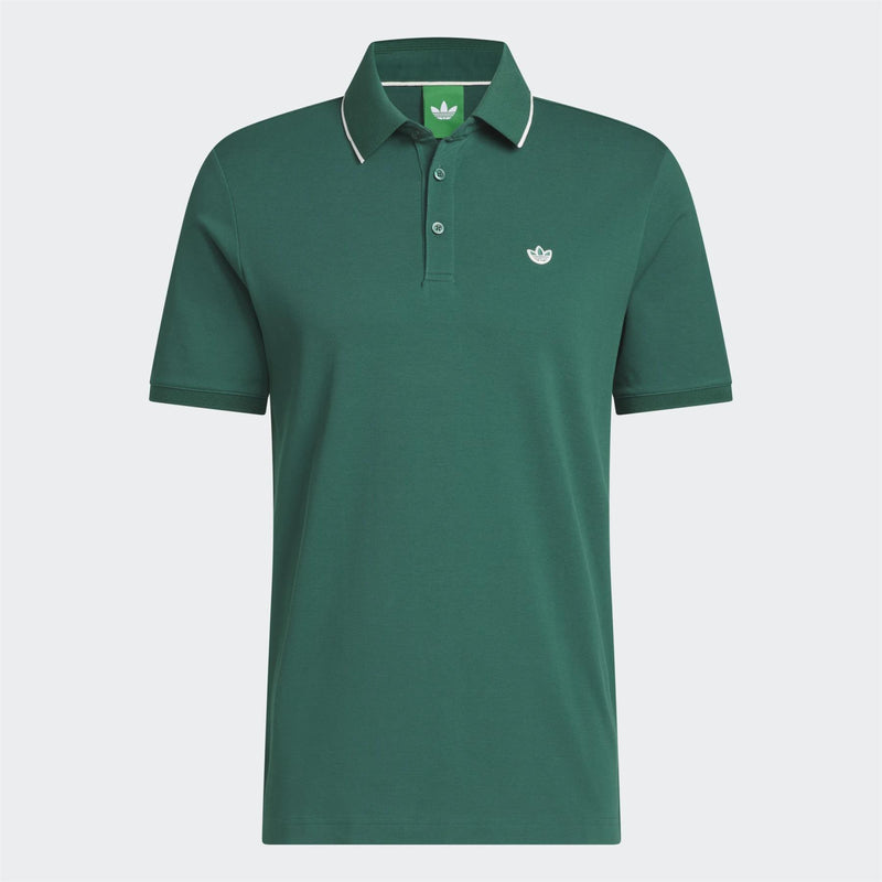 Originals Twistknit Trefoil Polo Collegiate Green