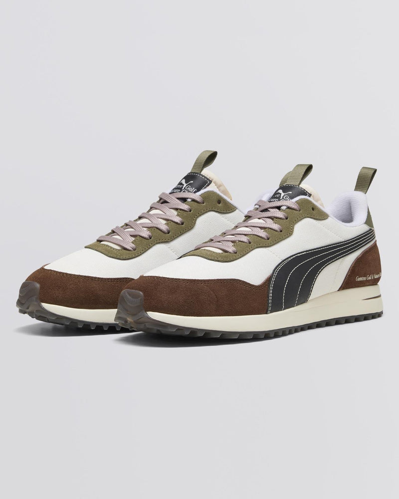 x GGNC Helsinki G Spikeless Golf Shoe Warm White/Flat Dark Gray/Dark Sage
