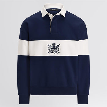 Ralph Lauren RLX Relaxed Fit Crest Rugby Sweatshirt Refined Navy