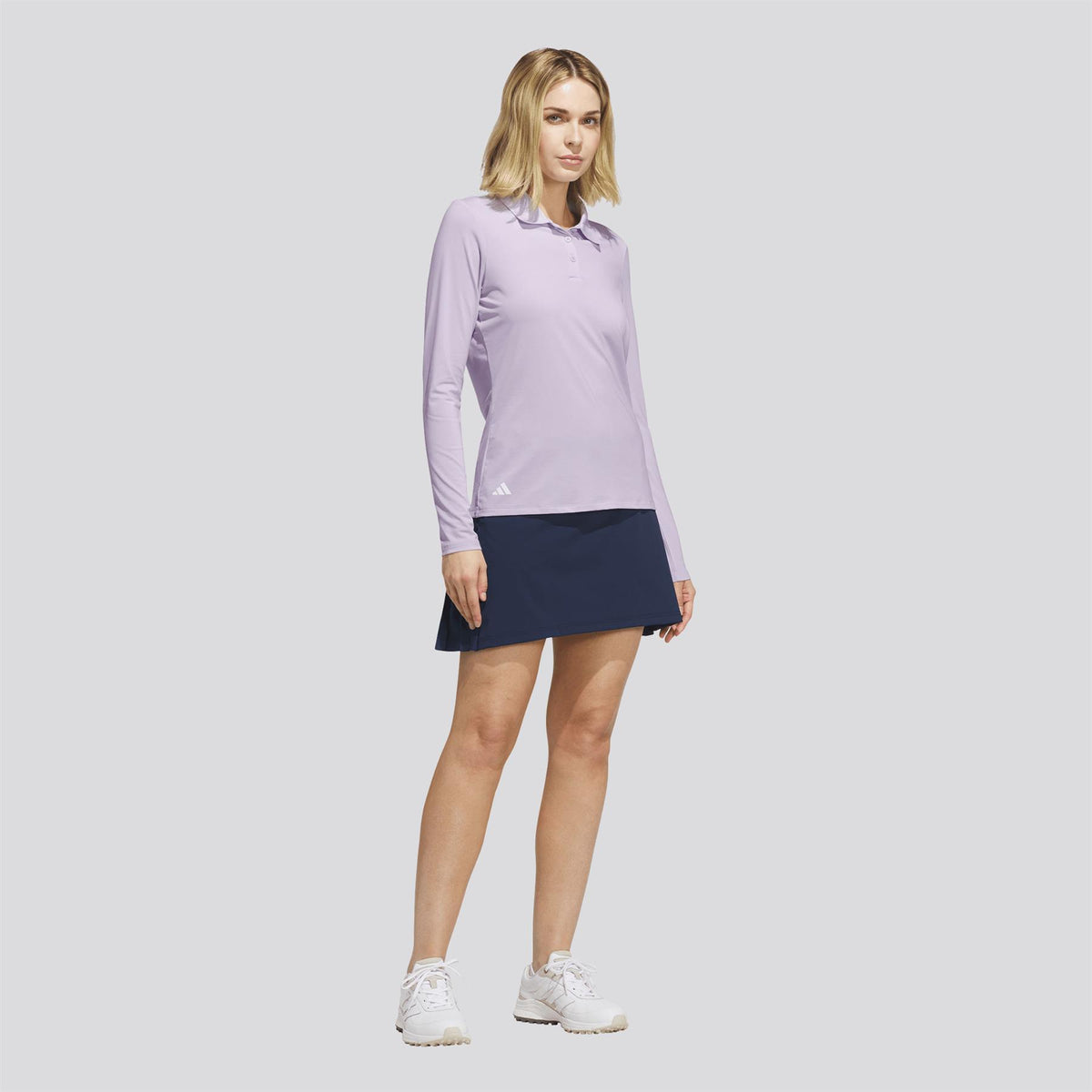 Performance Long Sleeve Polo Shirt Frozen Purple