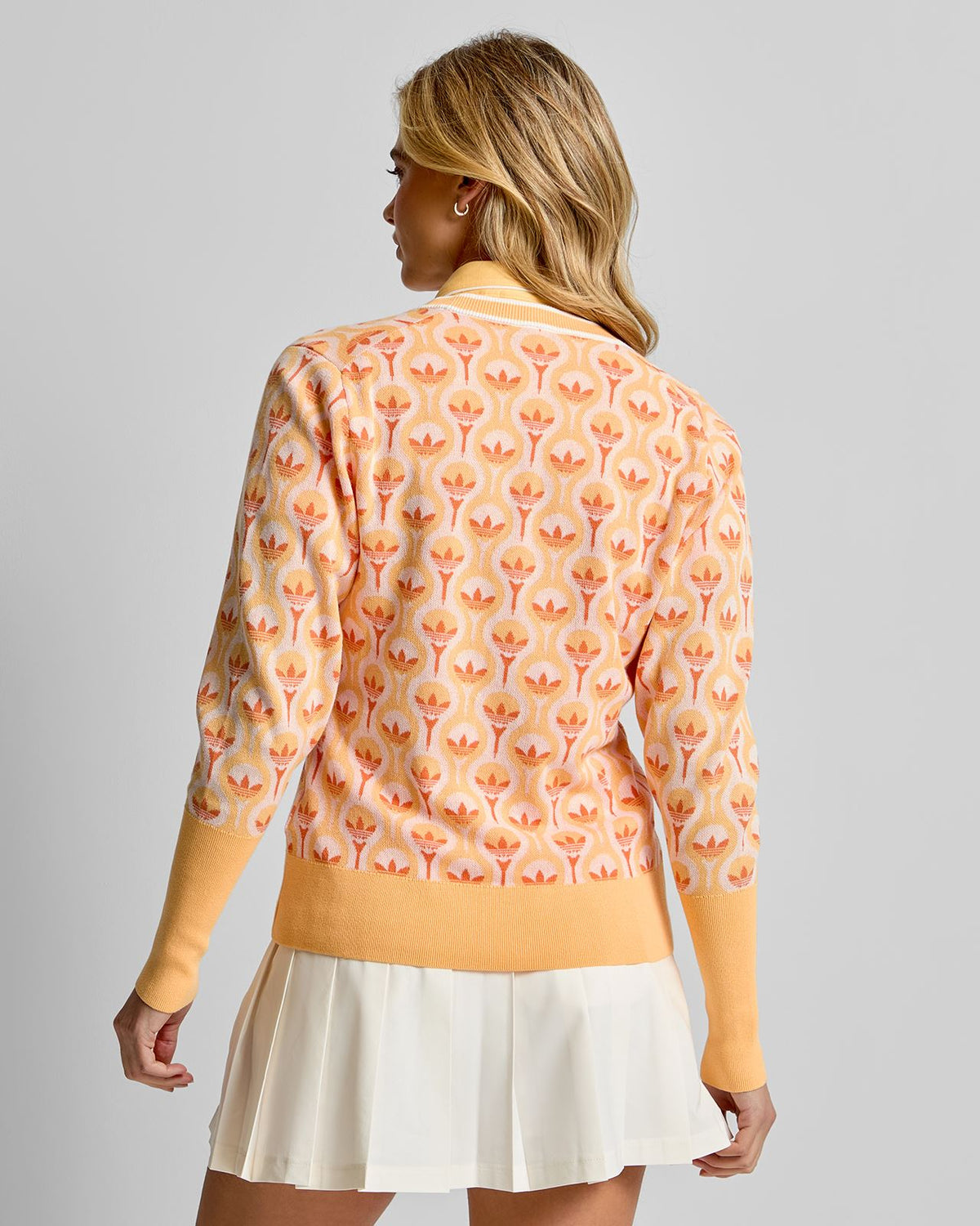 Originals All Over Cardigan White/Ice Tangerine
