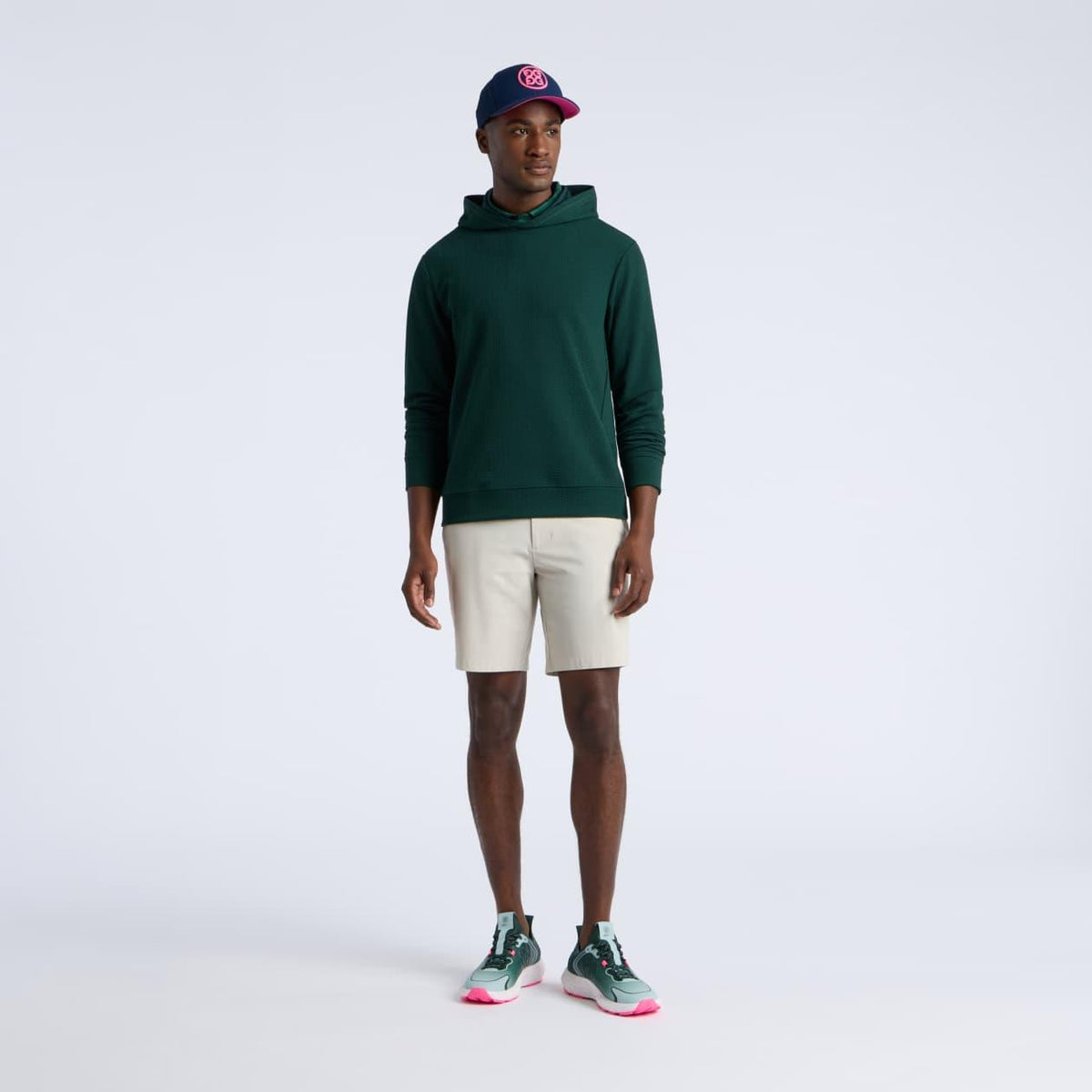 Pebble Quilted Hoodie Pine