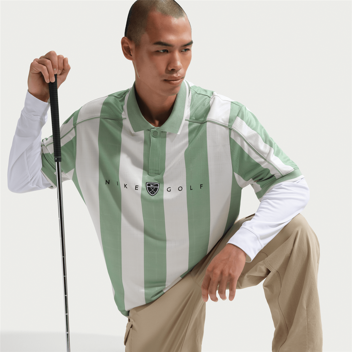 Fairway Fresh Stripe Polo Cream