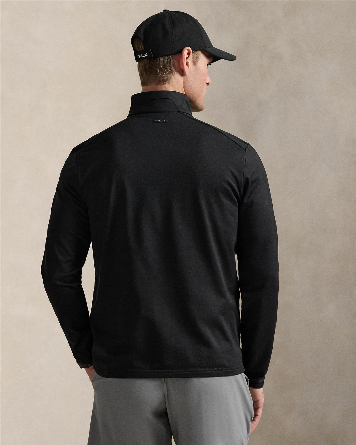 Stretch Jersey Pullover Polo Black