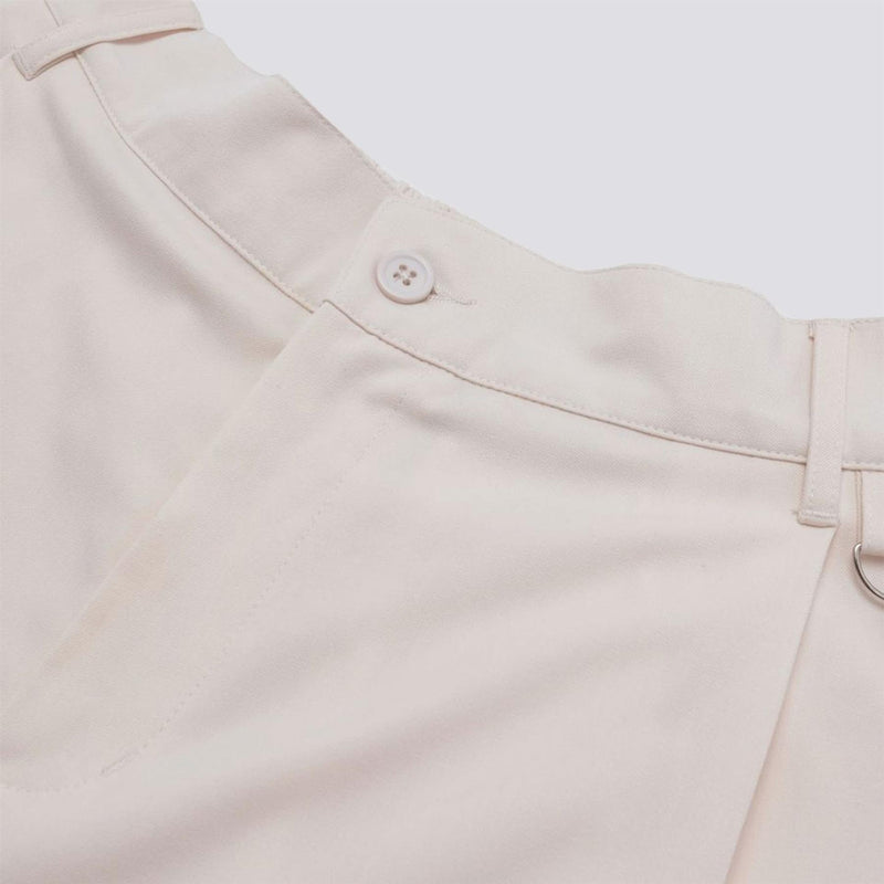 Calculus Baggy Slack Pleated Shorts Cream