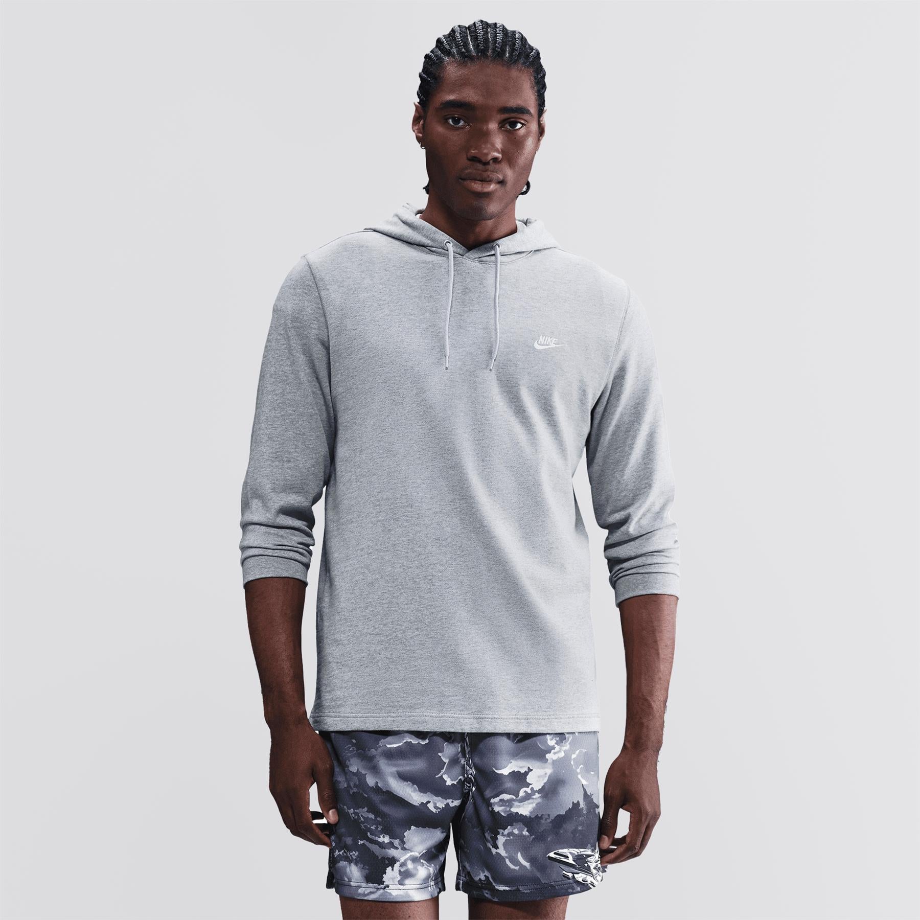 Golf Club Knit Hoodie Dark Grey Heather/Light Smoke Grey Heather/White