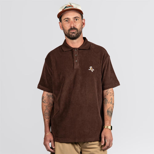 Kooka Terry Polo Deep Chocolate