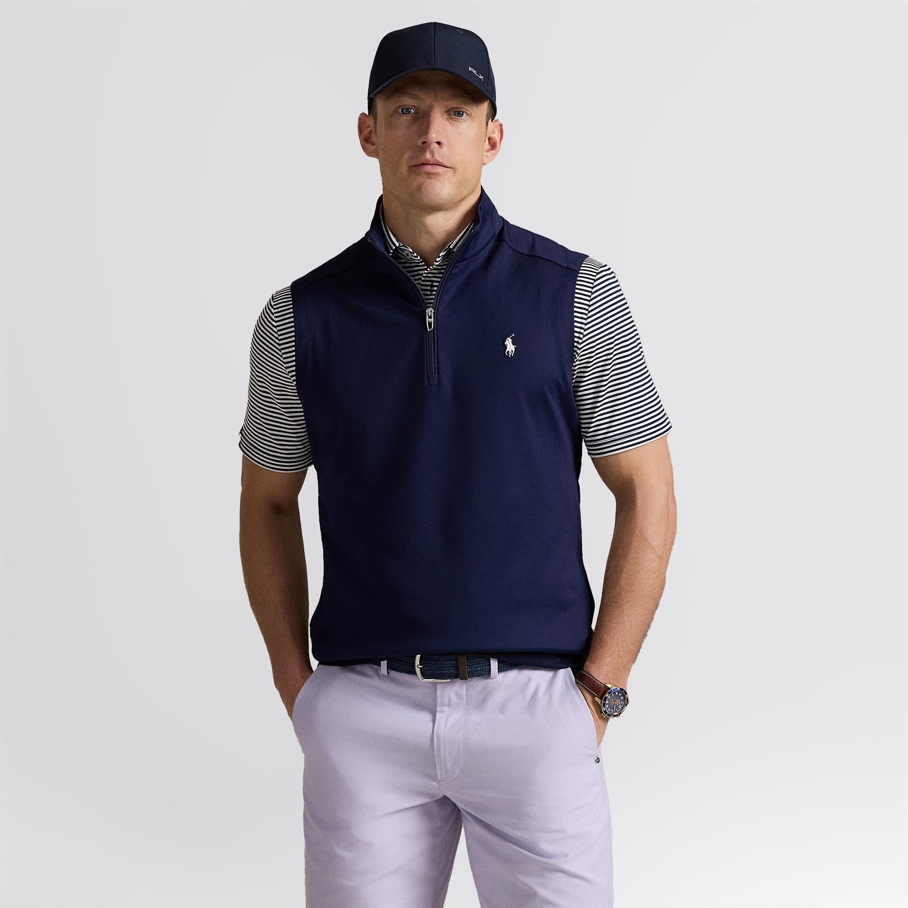 RLX Half Zip Stretch Jersey Gilet Refined Navy