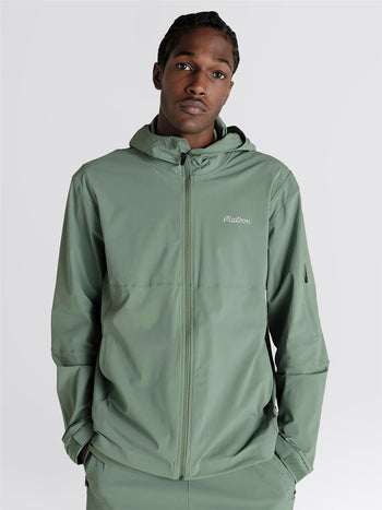 Malbon Golf Performance Full Zip Shell Jacket Forest | TRENDYGOLF.COM
