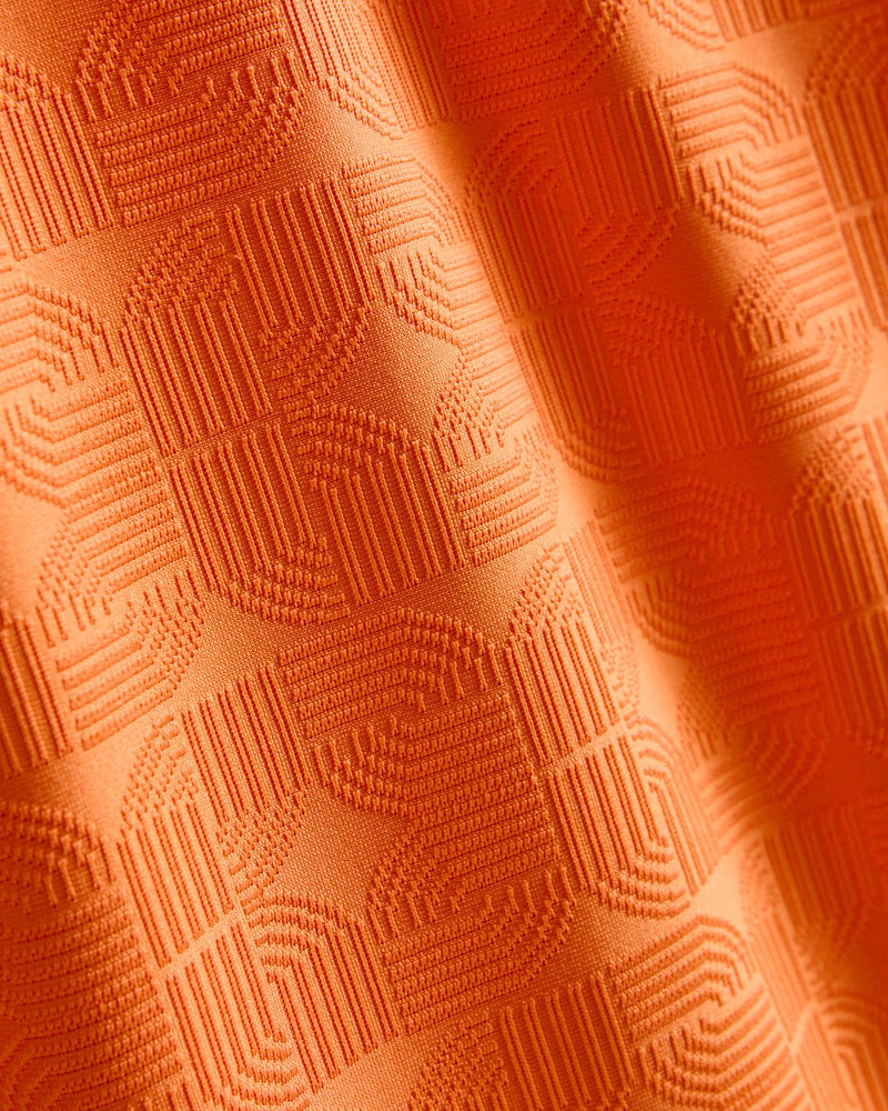 MATTR Deco Jacquard Polo Shirt Melon Glow