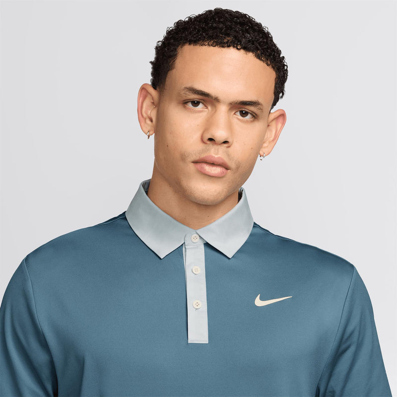 Dri-FIT Tour Contrast Polo Smokey Blue/Pure Platinum/Pale Ivory
