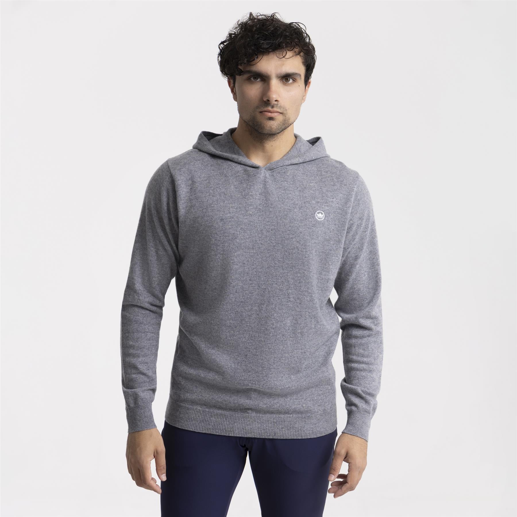 Crown Heritage Cashmere Hoodie Oslo Grey